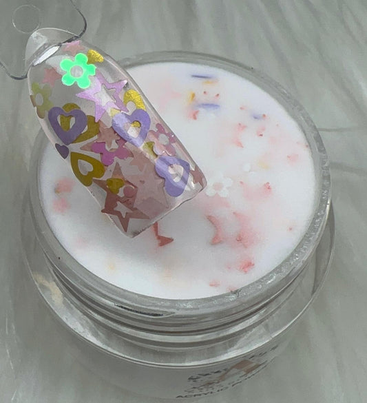 Ainoa's Acrylic Powder with Glitter - Hearts & Stars