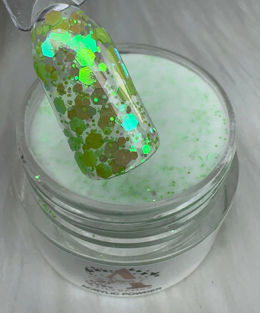 Ainoa's Acrylic Powder with Glitter - Green