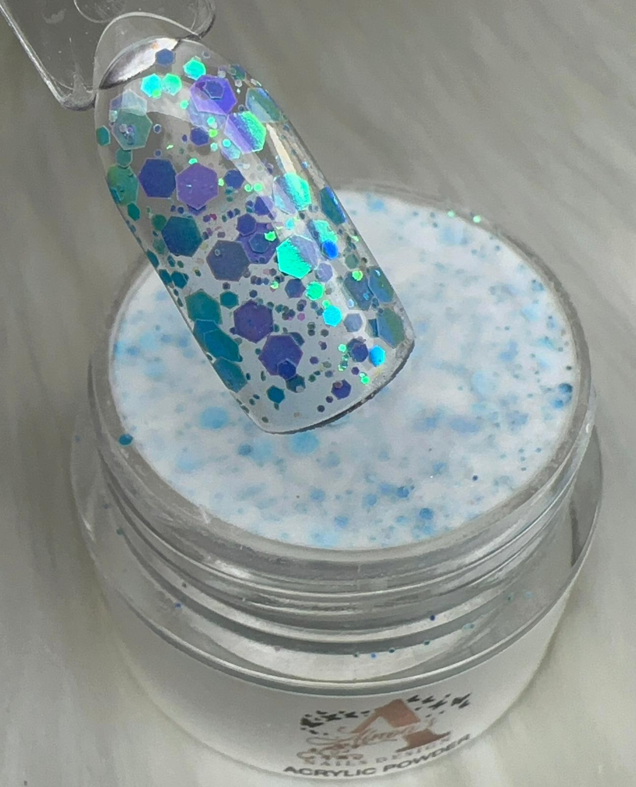 Ainoa's Acrylic Powder with Glitter - Blue