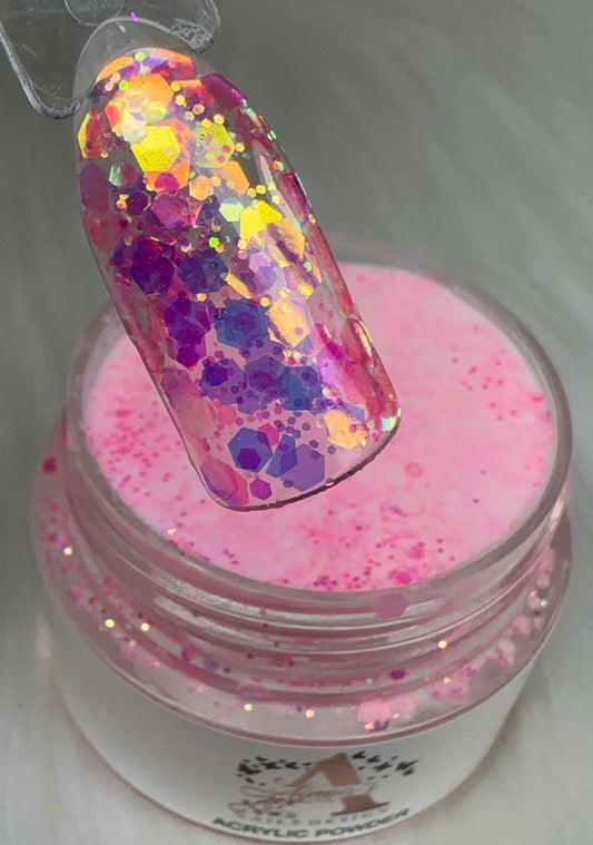 Ainoa's Acrylic Powder with Glitter - Rosa