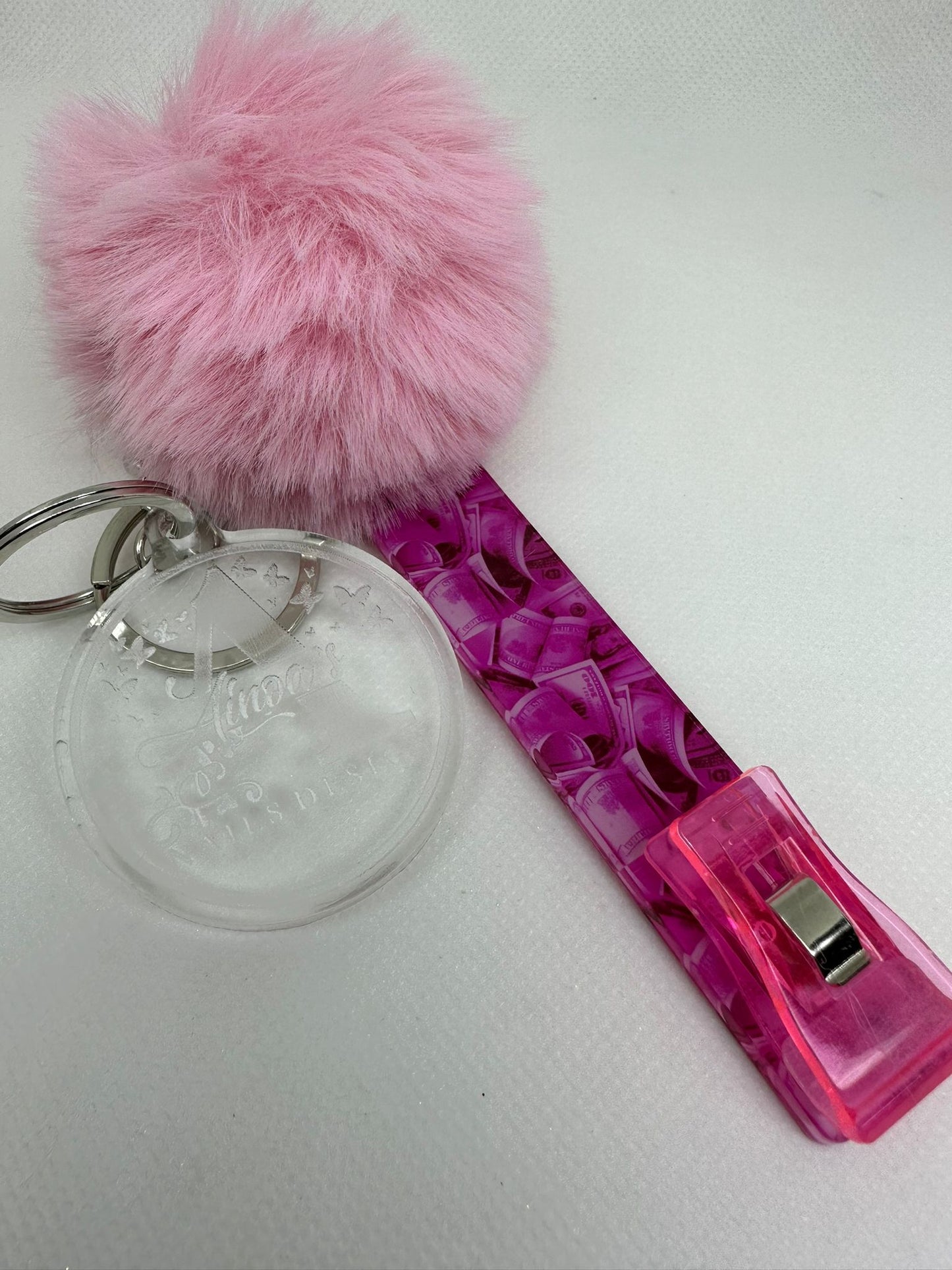 Ainoa's Nail-Saver Card Puller Keychain - Pink 3