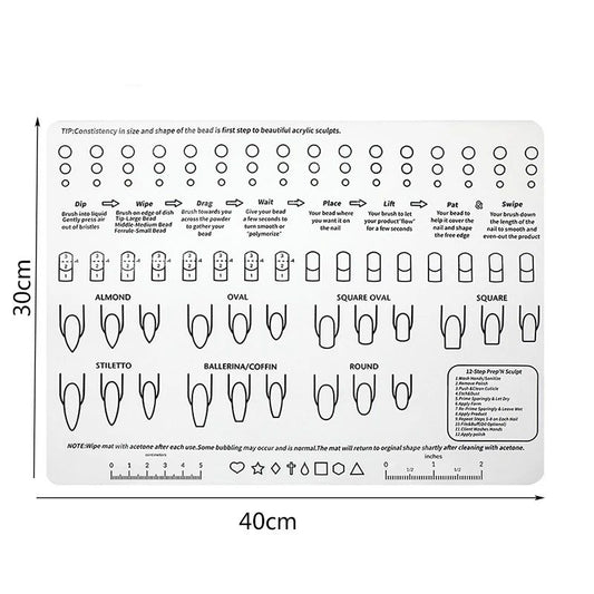 Ainoa's Washable Nails Silicone Practice Mat